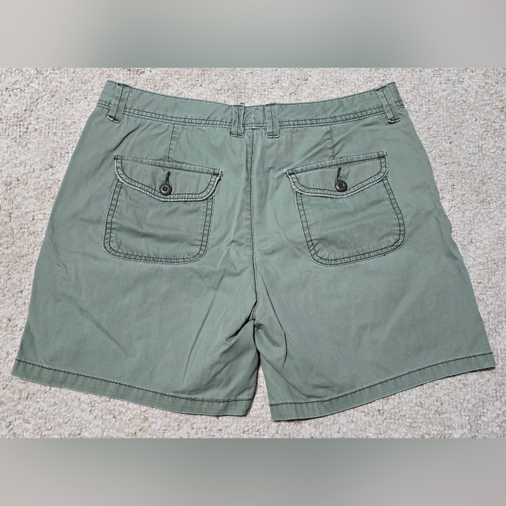 Polo Jeans Ralph Lauren Army Green Hampton Roll Up Shorts Field Pant Size 8 - Picture 8 of 8